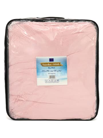 Le Comptoir de la Plage Pled "Lapin" w kolorze jasnoróżowo-białym - 240 x 220 cm