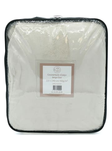 Le Comptoir de la Plage Plaid ''Cozy'' beige - (L)240 x (B)220 cm