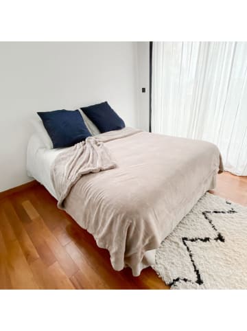 Le Comptoir de la Plage Plaid ''Cozy'' taupe - (L)240 x (B)220 cm