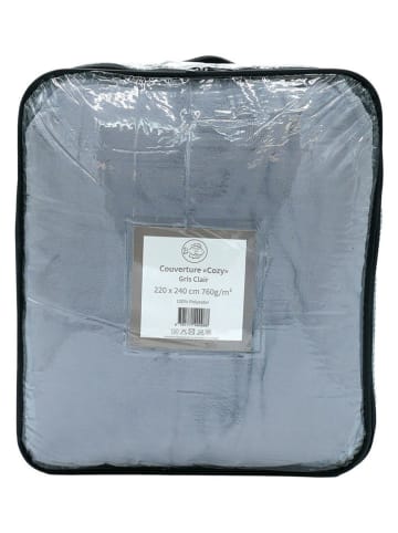 Le Comptoir de la Plage Plaid ''Cozy'' in Grau - (L)240 x (B)220 cm