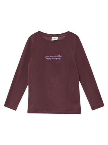 s.Oliver Longsleeve in Bordeaux