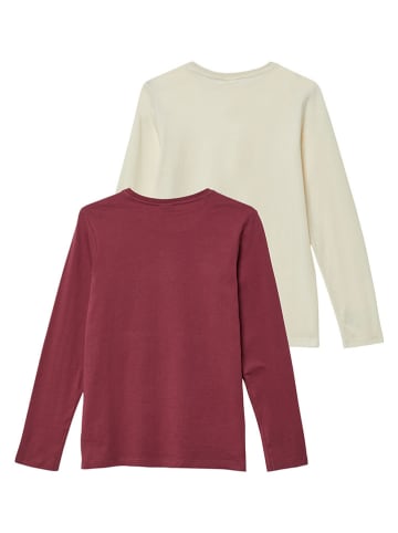 s.Oliver 2er-Set: Longsleeves in Beige/ Bordeaux