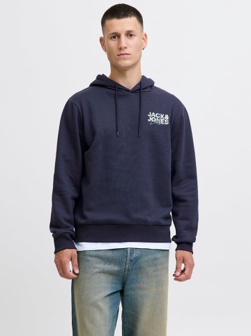 Jack & Jones Hoodie "Geplas" donkerblauw
