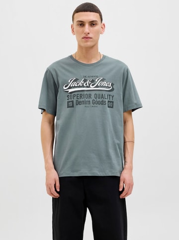 Jack & Jones Koszulka "Jjelogo" w kolorze szarym
