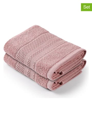 Colourful Cotton 2-delige set: handdoeken lichtroze
