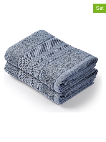 Colourful Cotton 2-delige set: handdoeken blauw