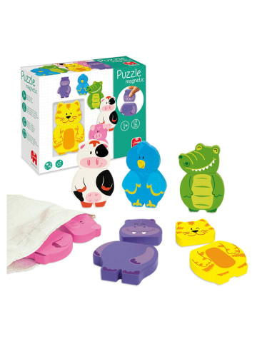 Jumbo Magnetyczne puzzle drewniane ze wzorem - 12 m+