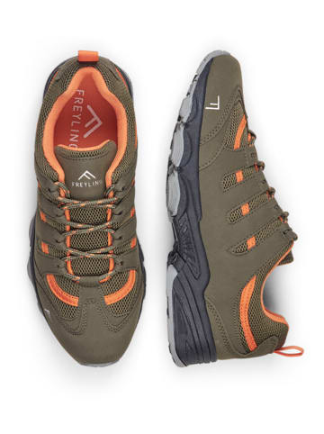 Freyling Sneakers in Khaki/ Orange