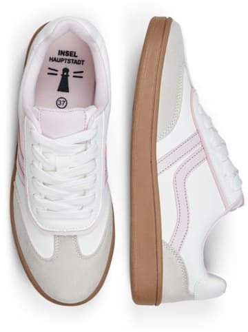 Inselhauptstadt Sneakersy w kolorze biało-jasnoróżowo-beżowym