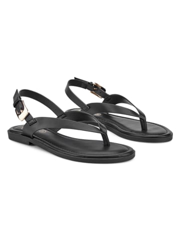 Inselhauptstadt Zehensandalen in Schwarz