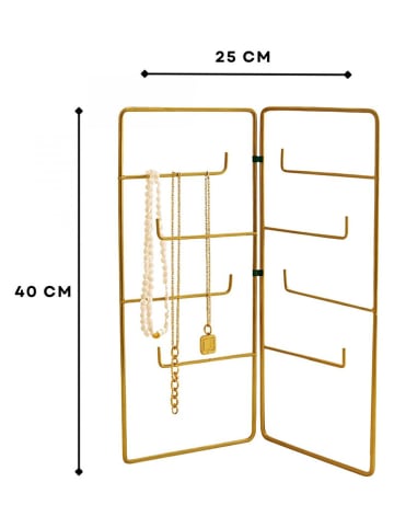 Evila Schmuckständer in Gold - (B)25 x (H)40 x (T)25 cm
