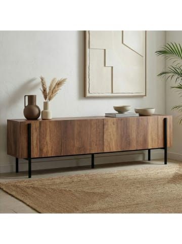 Evila TV-meubel "Nexus" walnoot/zwart - (B)180 x (H)45 x (D)30 cm