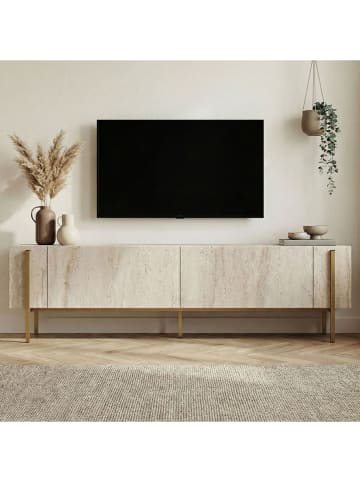 Evila Szafka RTV "Nexus" w kolorze złoto-beżowym - 180 x 45 x 30 cm