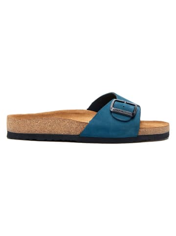 Comfortfusse Leren slippers donkerblauw