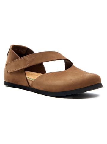 Comfortfusse Leder-Ballerinas in Sand