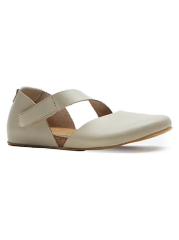 Comfortfusse Leder-Ballerinas in Beige