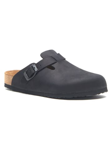 Comfortfusse Leren clogs zwart