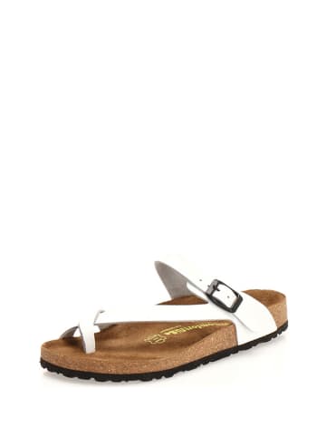 Comfortfusse Skórzane japonki w kolorze białym