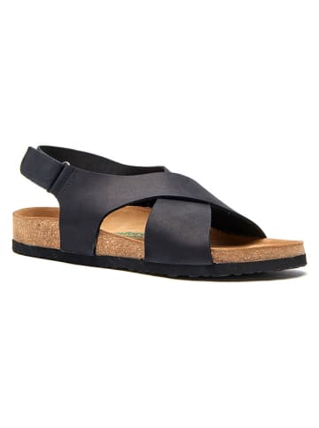 Comfortfusse Leren sandalen zwart