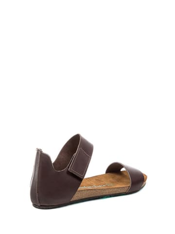 Comfortfusse Leder-Sandalen in Braun