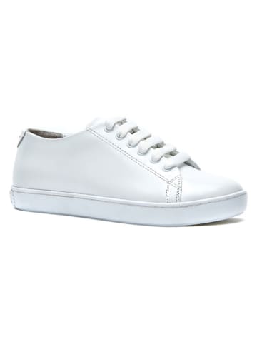 Comfortfusse Leder-Sneakers in Weiß