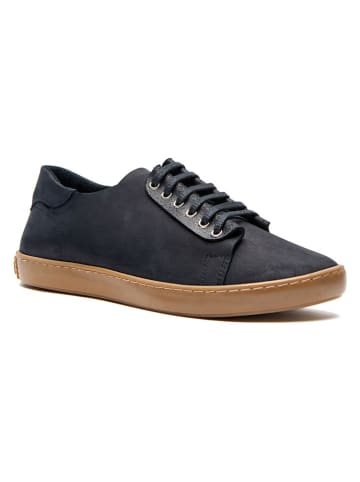 Comfortfusse Leder-Sneakers in Schwarz