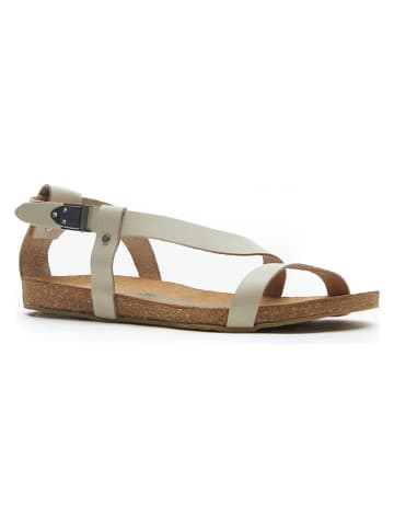 Comfortfusse Leder-Sandalen in Beige