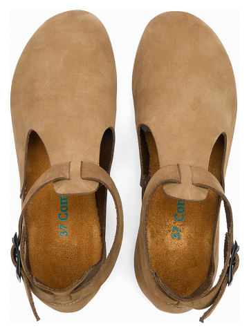 Comfortfusse Skórzane baleriny w kolorze beżowym