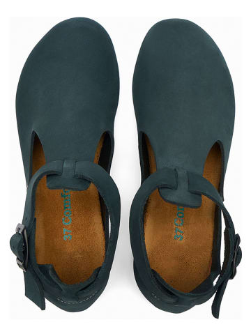 Comfortfusse Leren ballerina's donkerblauw