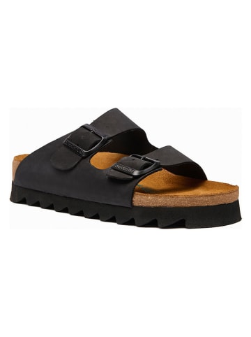 Comfortfusse Leder-Pantoletten "Troy" in Schwarz