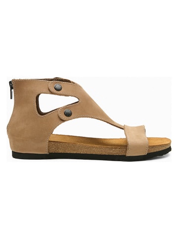 Comfortfusse Leder-Sandalen "Vera" in Beige