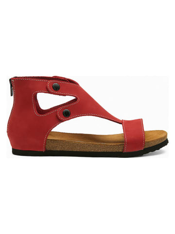 Comfortfusse Leren sandalen "Vera" rood