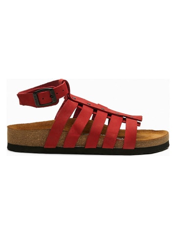 Comfortfusse Leder-Sandalen "Ares" in Rot