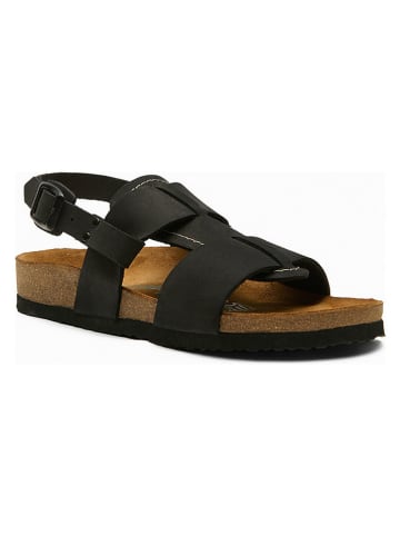 Comfortfusse Leder-Sandalen "Likya" in Schwarz