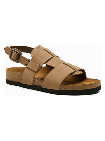 Comfortfusse Leder-Sandalen "Likya" in Beige