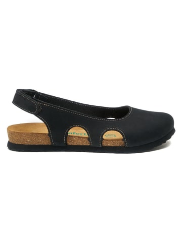 Comfortfusse Leder-Ballerinas in Schwarz