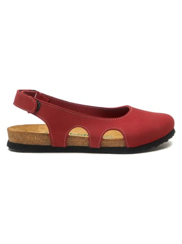 Comfortfusse Leder-Ballerinas in Rot