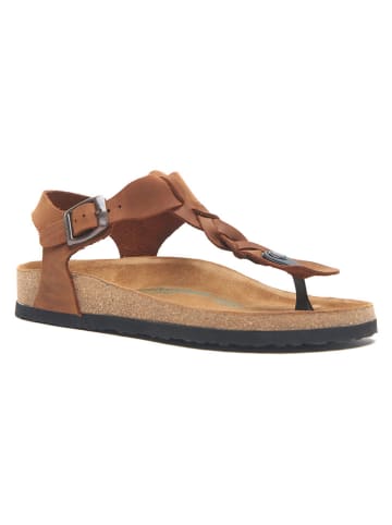 Comfortfusse Skórzane sandały w kolorze brązowym