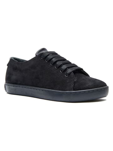 Comfortfusse Leder-Sneakers in Schwarz