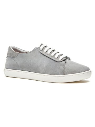 Comfortfusse Leren sneakers grijs