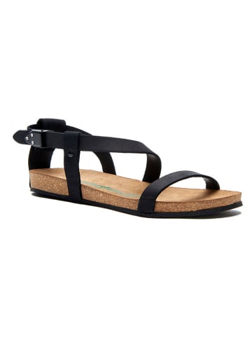 Comfortfusse Leren sandalen zwart