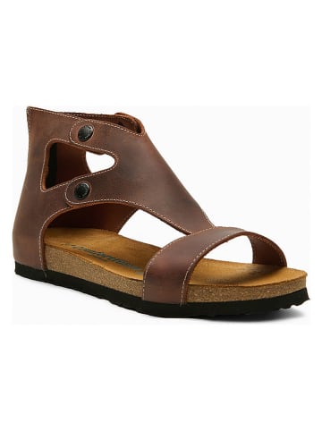 Comfortfusse Leren sandalen "Vera" bruin