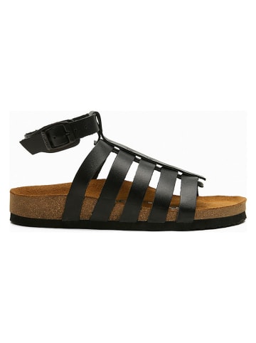 Comfortfusse Leder-Sandalen "Ares" in Schwarz