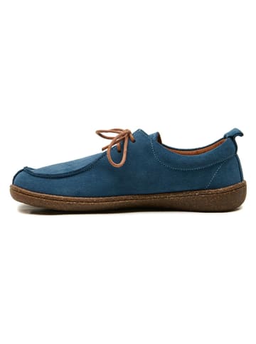 Comfortfusse Leder-Schnürschuhe "Harmony" in Blau