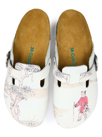 Comfortfusse Skórzane chodaki w kolorze białym