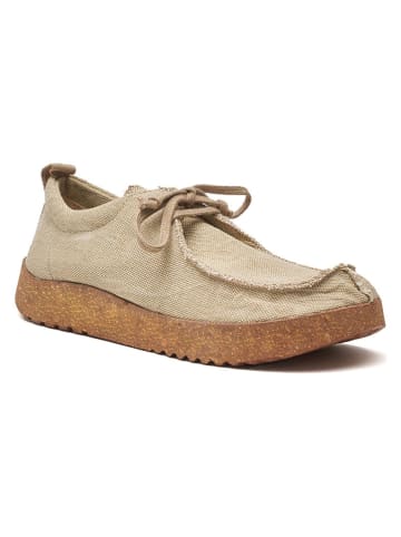 Comfortfusse Schnürschuhe in Beige