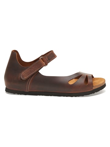 Comfortfusse Leren sandalen bruin