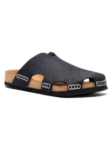 Comfortfusse Leren clogs zwart