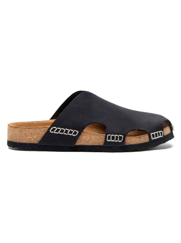 Comfortfusse Leren clogs zwart