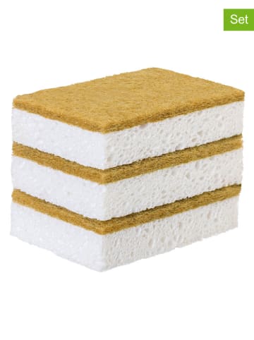Vigar 3er-Set: Küchenschwämme in Hellbraun